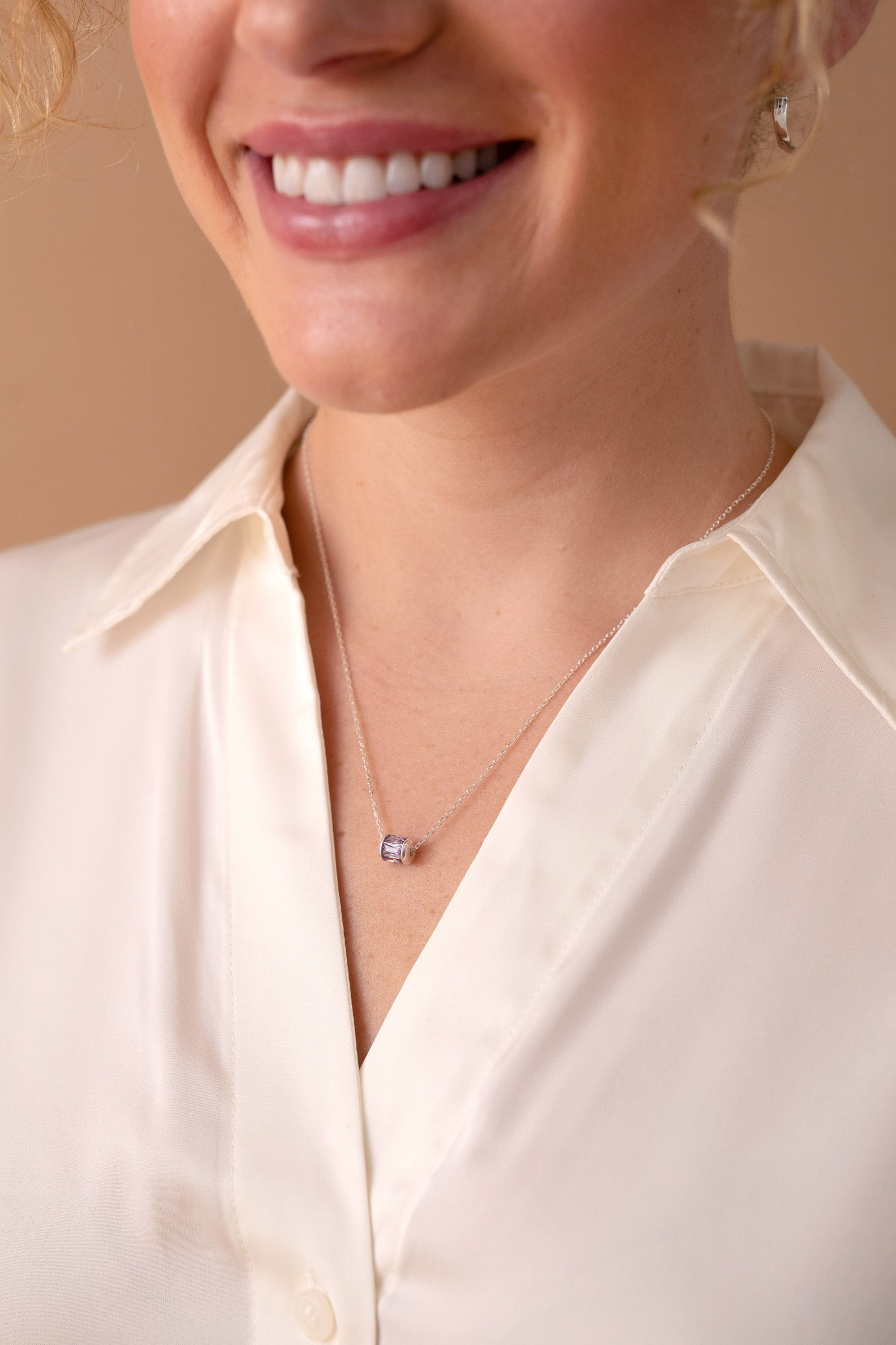February Birthstone Precious Pendant Necklace, Necklaces, $ 88.00, A Moment Of Now™