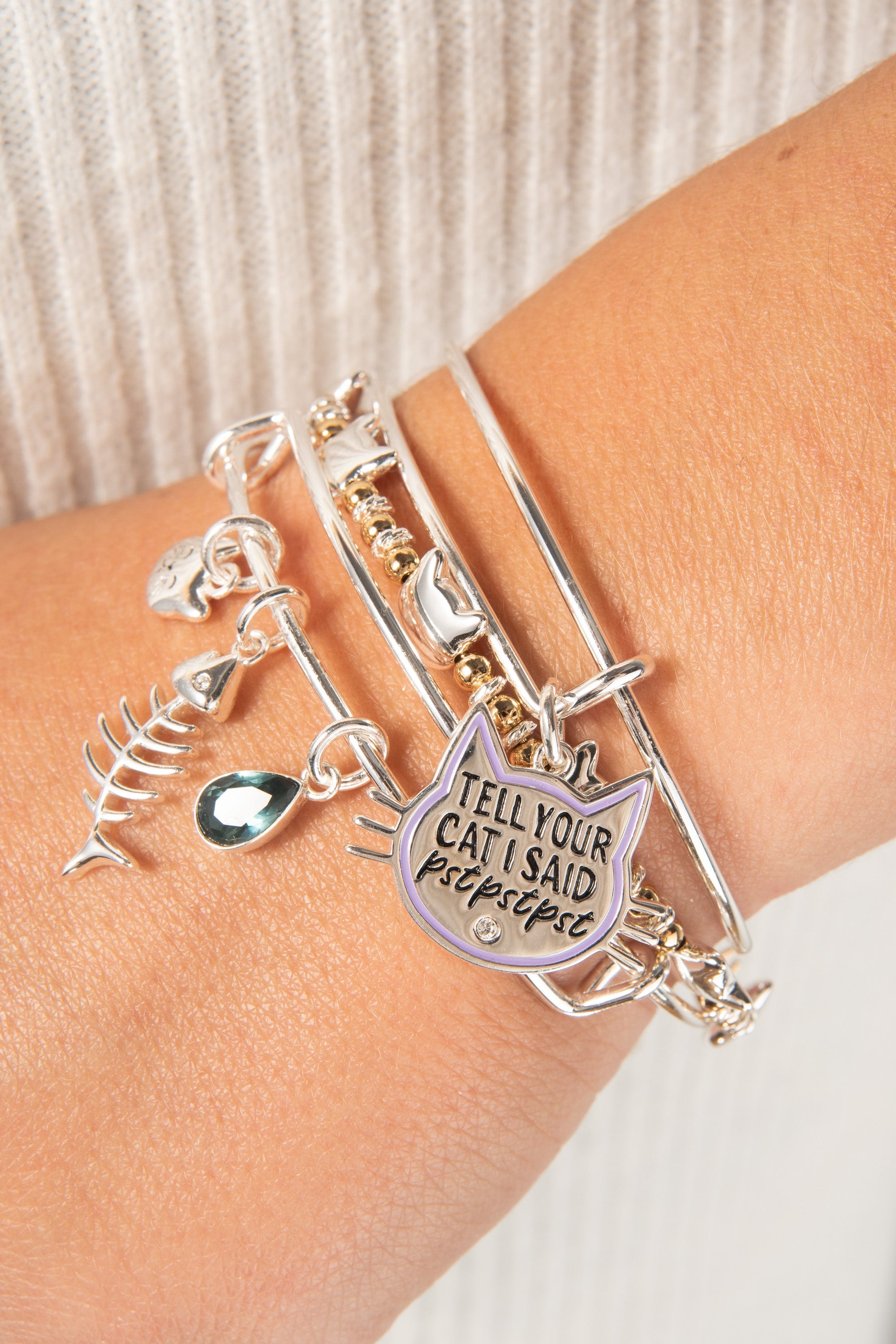 Cat Beaded Bangle, Bracelets, $ 34.00, A Moment Of Now™