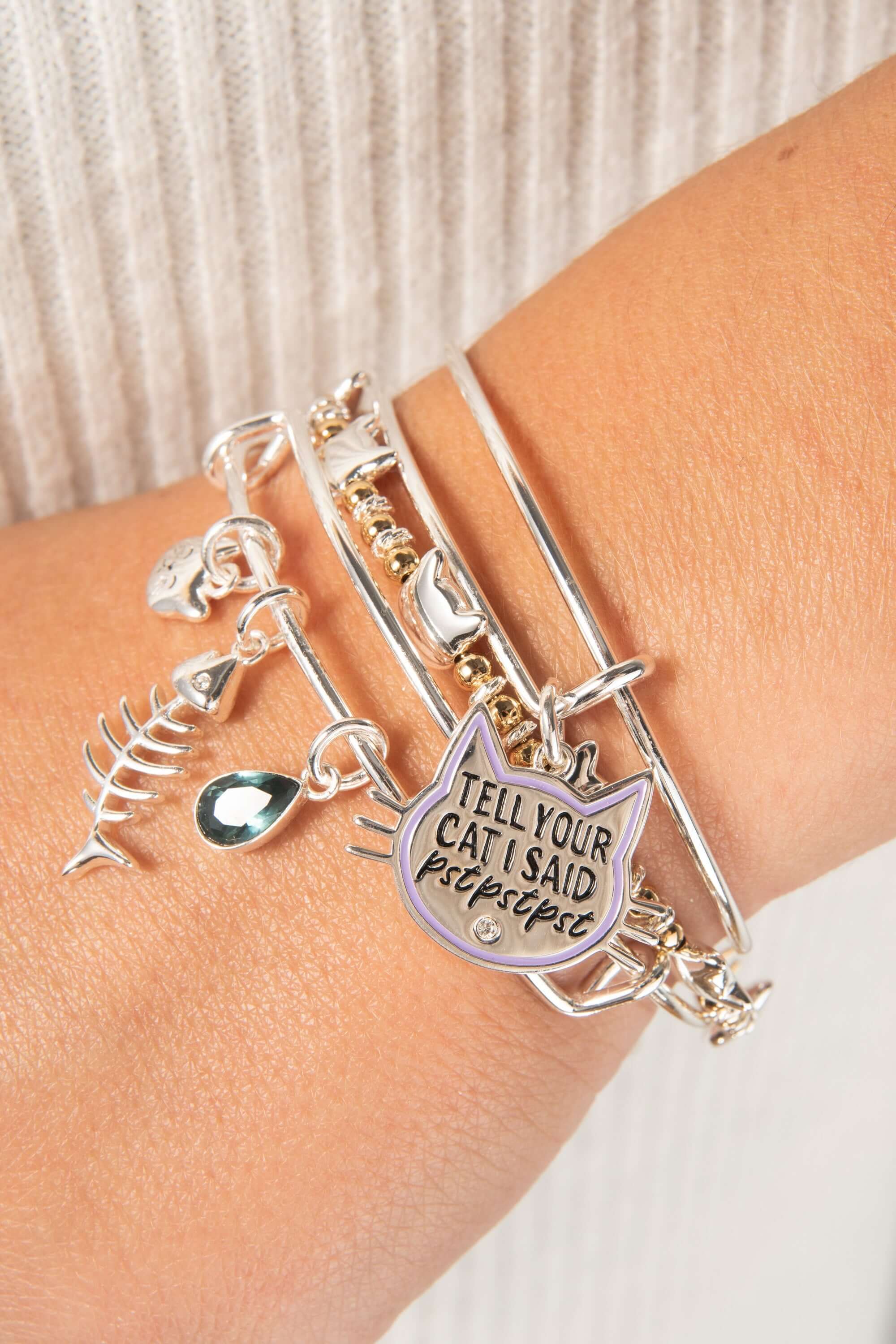 'Tell Your Cat I Said Pst Pst Pst' Bangle, Bracelets, $ 28.00, A Moment Of Now™