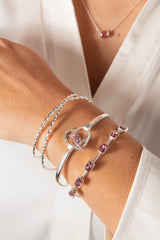 June Birthstone Emerald Cut Bangle, Bracelets, $ 34.00, A Moment Of Now™