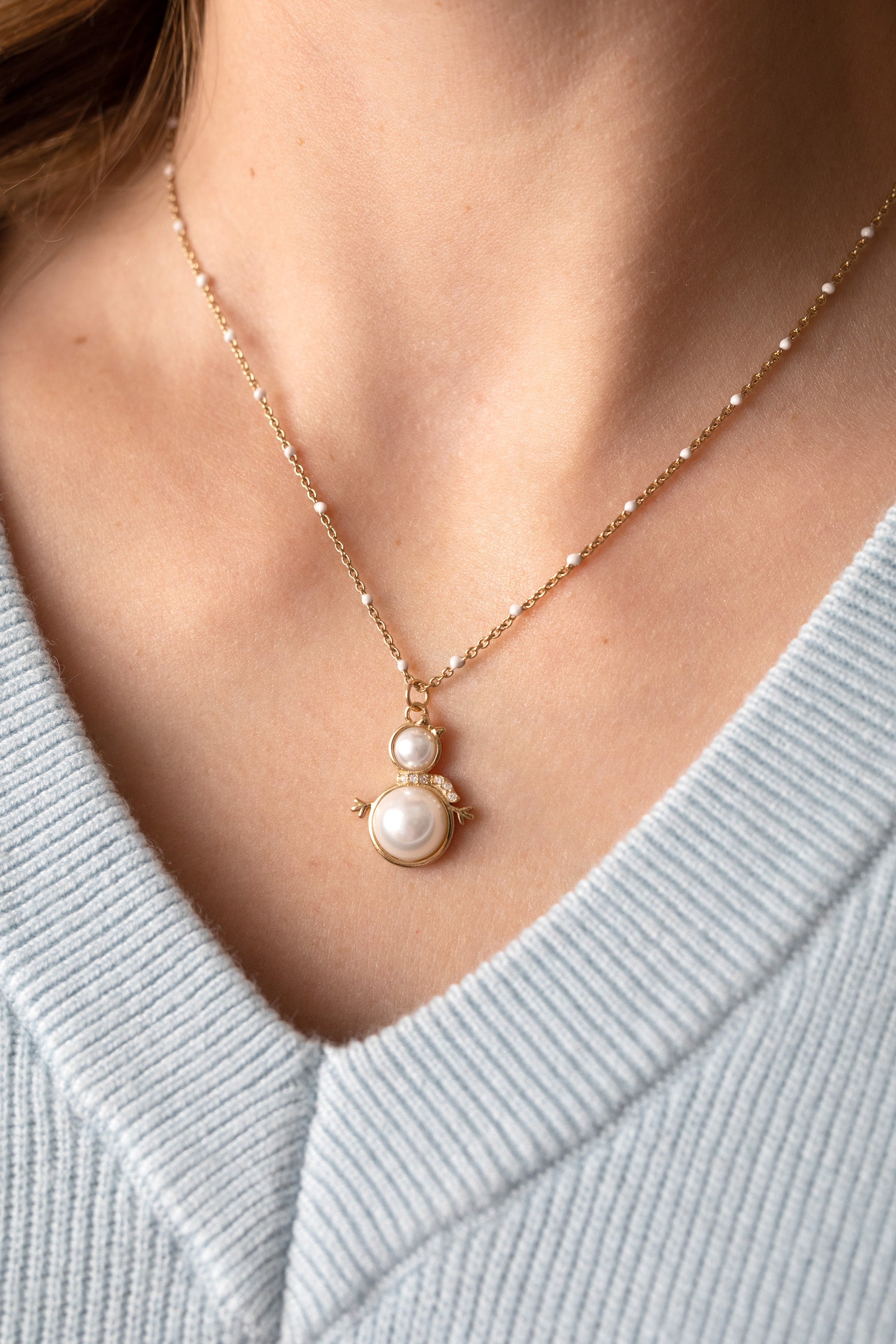 Snowwoman Necklace, Necklaces, $ 44.00, A Moment Of Now™