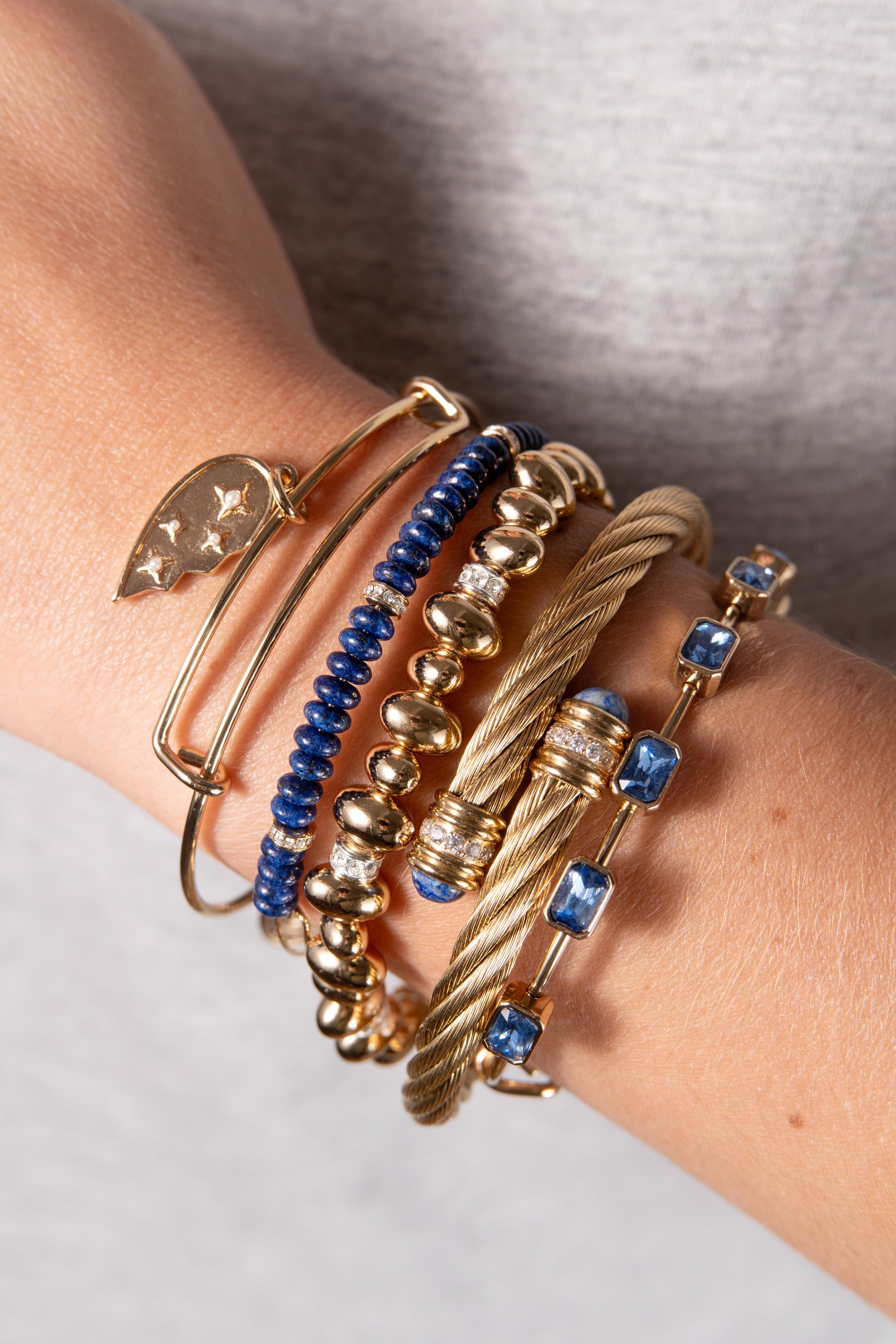September Birthstone Emerald Cut Bangle, Bracelets, $ 34.00, A Moment Of Now™
