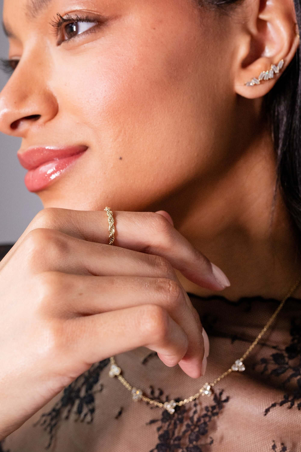 Frozen French Rope Ring, Rings, $ 13.90, A Moment Of Now™