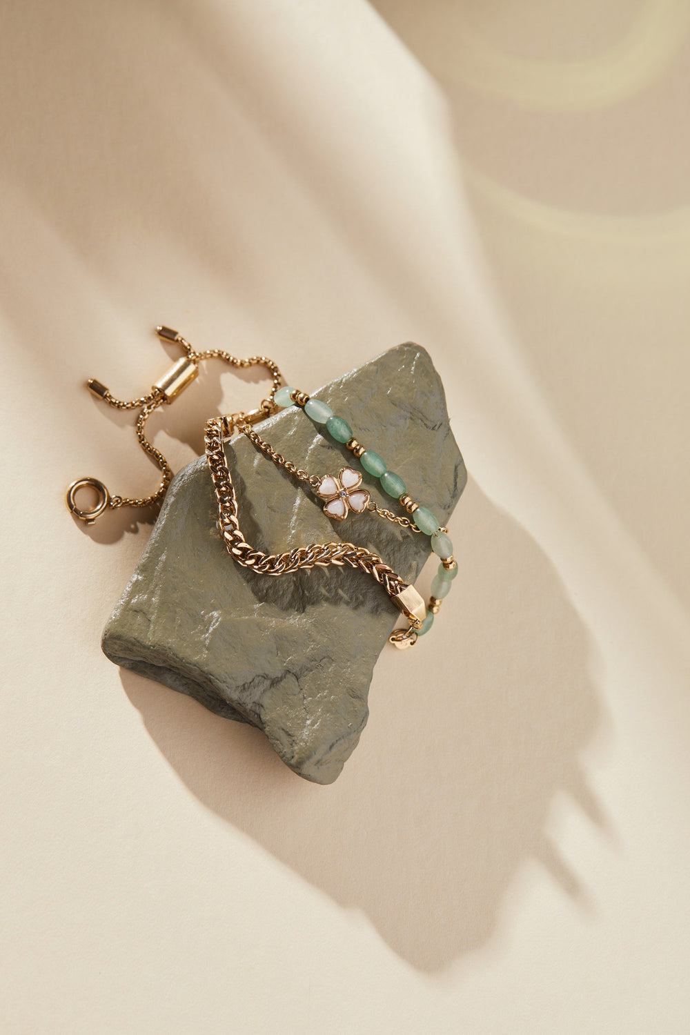 Four-Leaf Clover Stranded™ Bracelet Set, Bracelets, $ 78.00, A Moment Of Now™