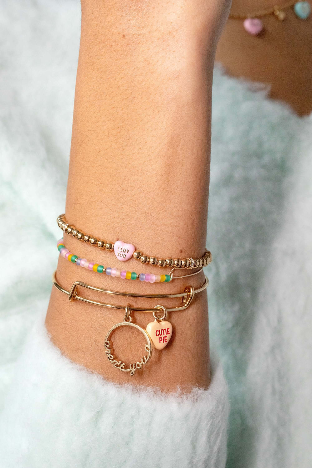 Sweethearts® 'I Luv You' Stretch Bracelet, Bracelets, $ 48.00, A Moment Of Now™