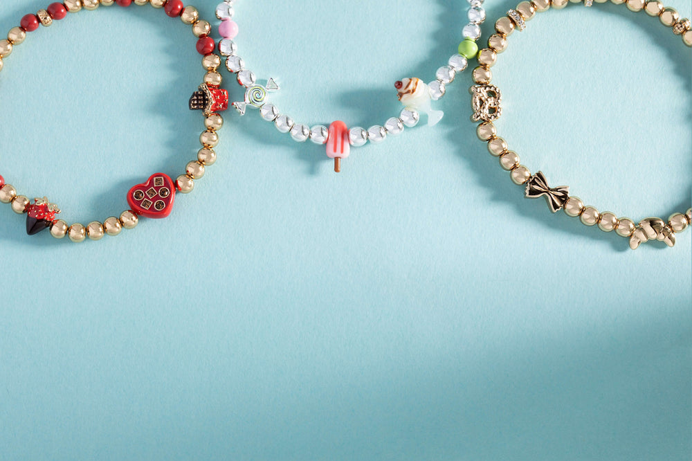 'Carbs are My Love Language' Beaded Stretch Bracelet, Bracelets, $ 38.00, A Moment Of Now™