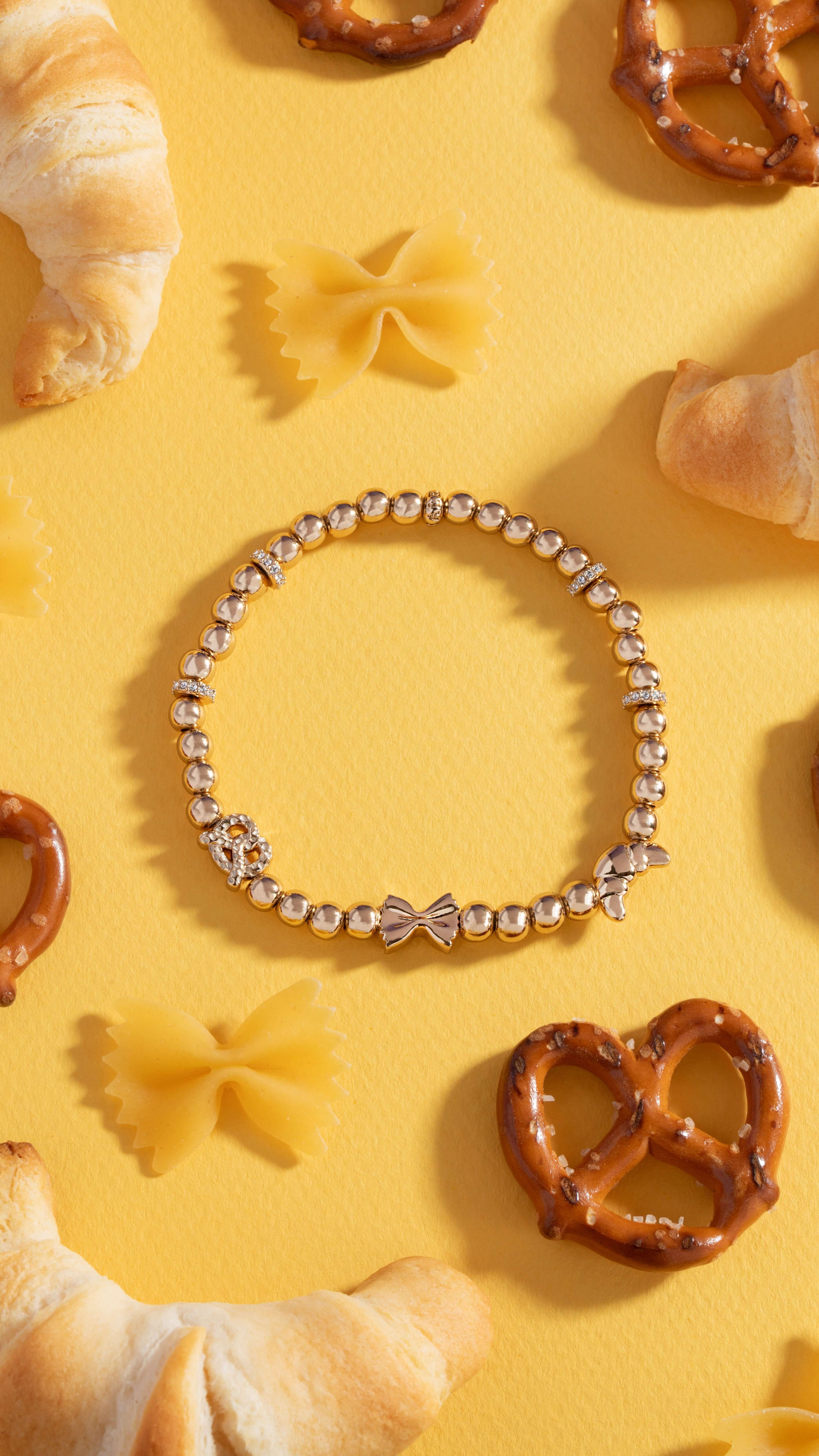 'Carbs are My Love Language' Beaded Stretch Bracelet, Bracelets, $ 38.00, A Moment Of Now™