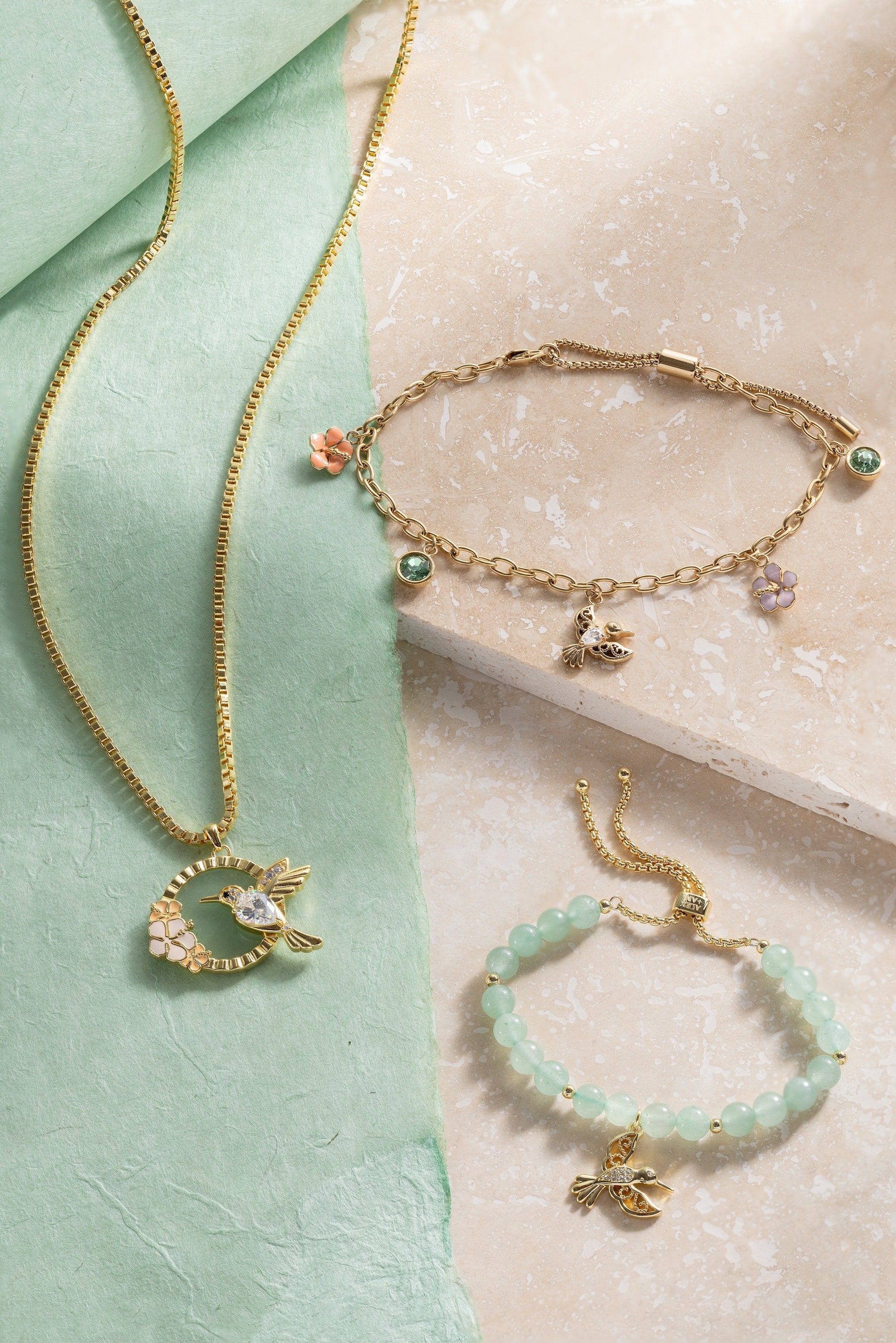 Hummingbird Gemstone Bolo Bracelet, Bracelets, $ 38.00, A Moment Of Now™