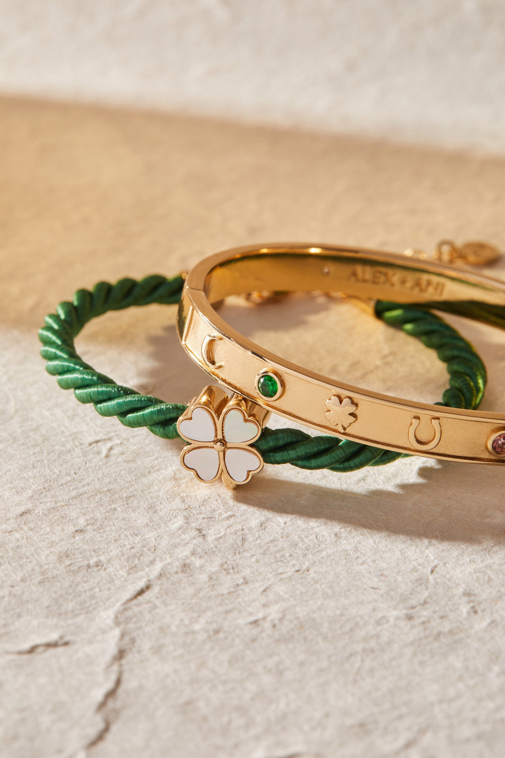Four Leaf Clover Cord Bracelet, Bracelets, $ 28.00, A Moment Of Now™