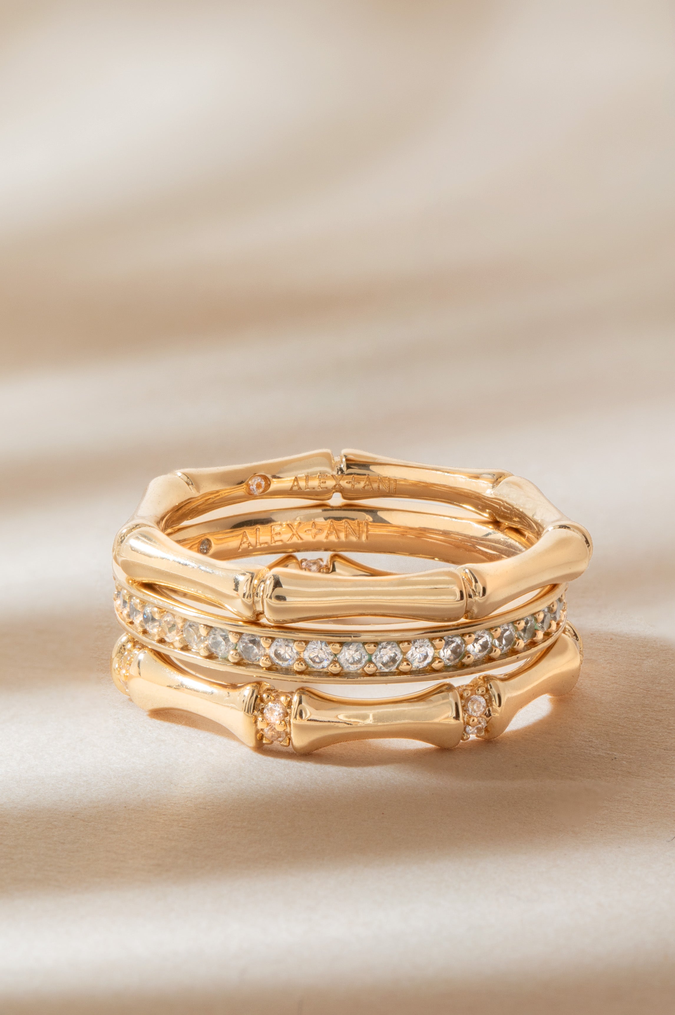 Bamboo Trio Ring Set, Rings, $ 44.00, A Moment Of Now™