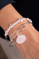 'HOPE' Breast Cancer Awareness Charm Bangle Set of 2, Bracelets, $ 68.00, A Moment Of Now™
