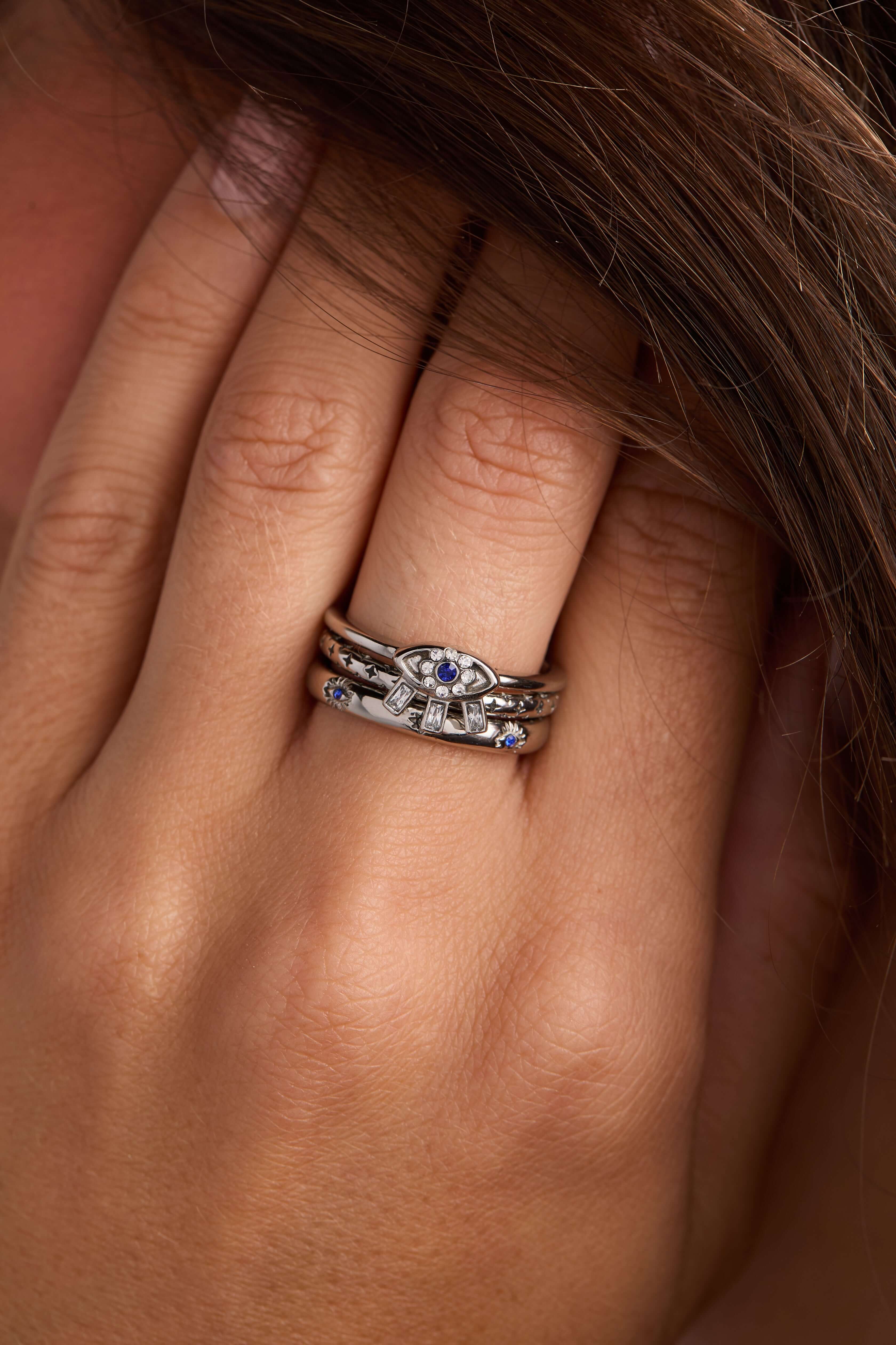 Evil Eye Stacking Ring Set of 3, Rings, $ 28.90, A Moment Of Now™