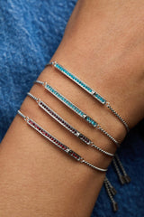January Everyday Birthstone Pave Bolo Bracelet, Bracelets, $ 38.00, A Moment Of Now™