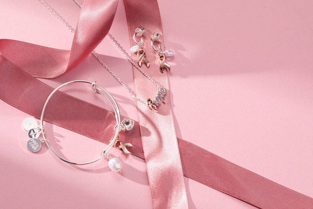 'Hope' Breast Cancer Awareness Pink Ribbon Necklace, Necklaces, $ 48.00, A Moment Of Now™