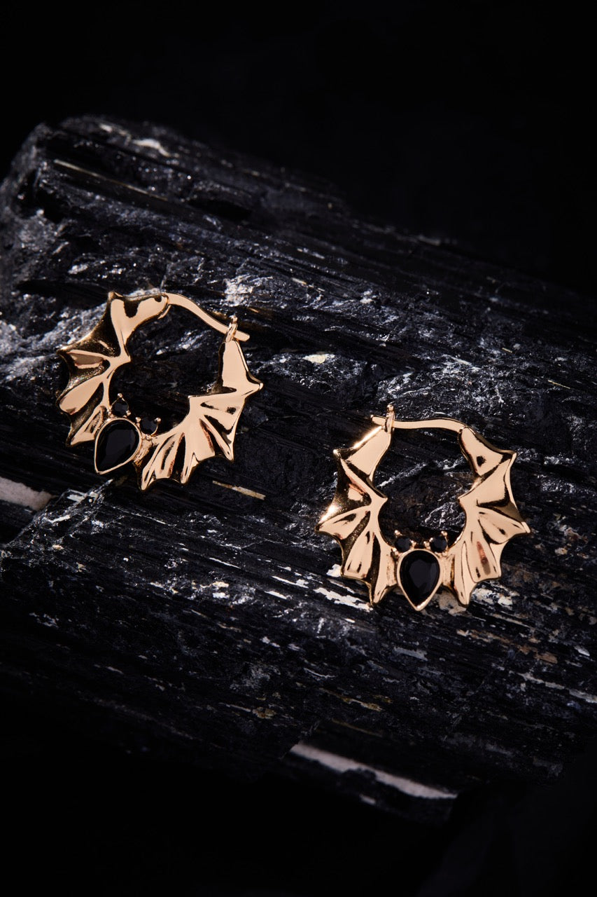 Crystal Bat Hoop Earrings, Earrings, $ 38.00, A Moment Of Now™