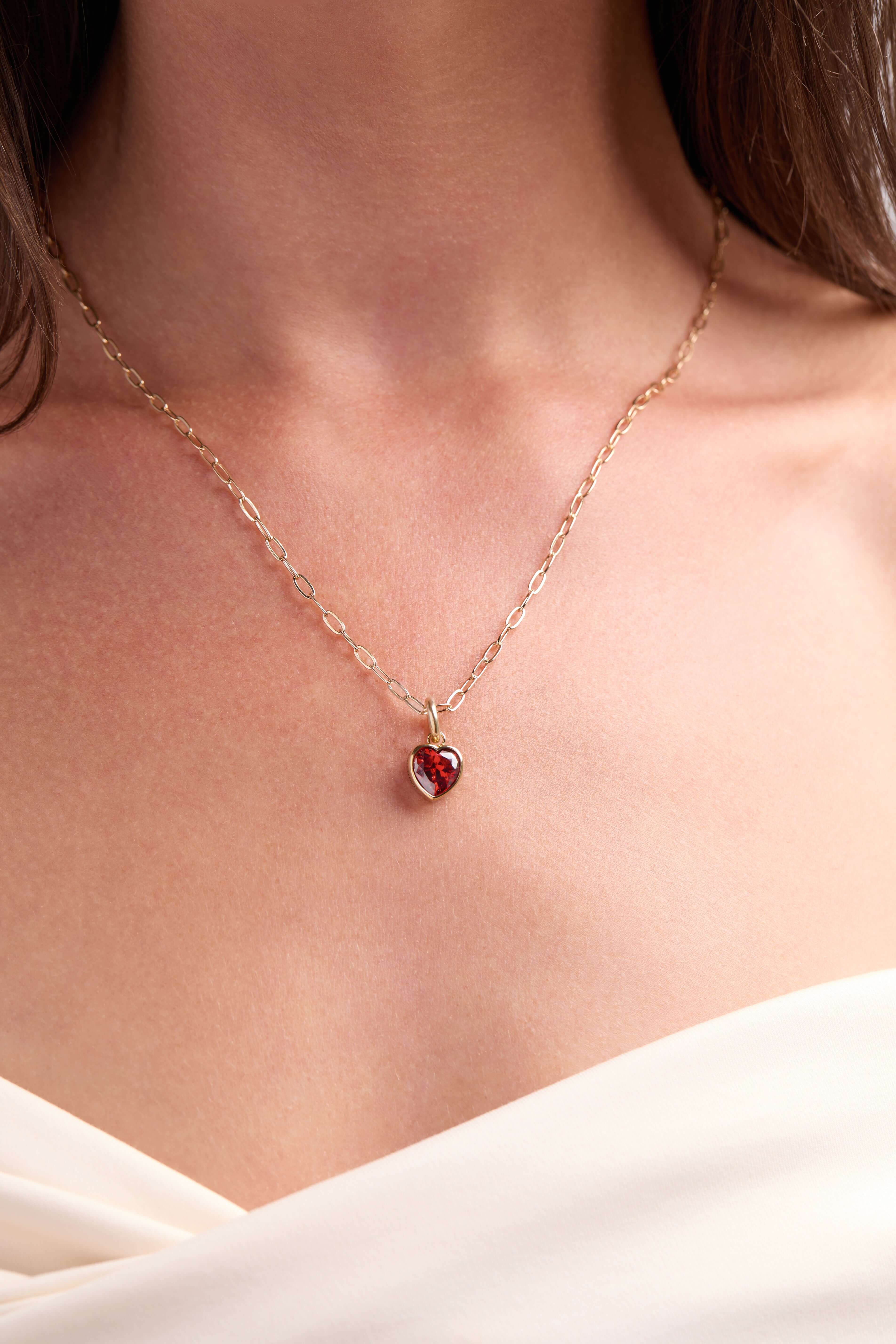 January 'Courage' Heart Birthstone Charm, Charms & Pendants, $ 16.00, A Moment Of Now™