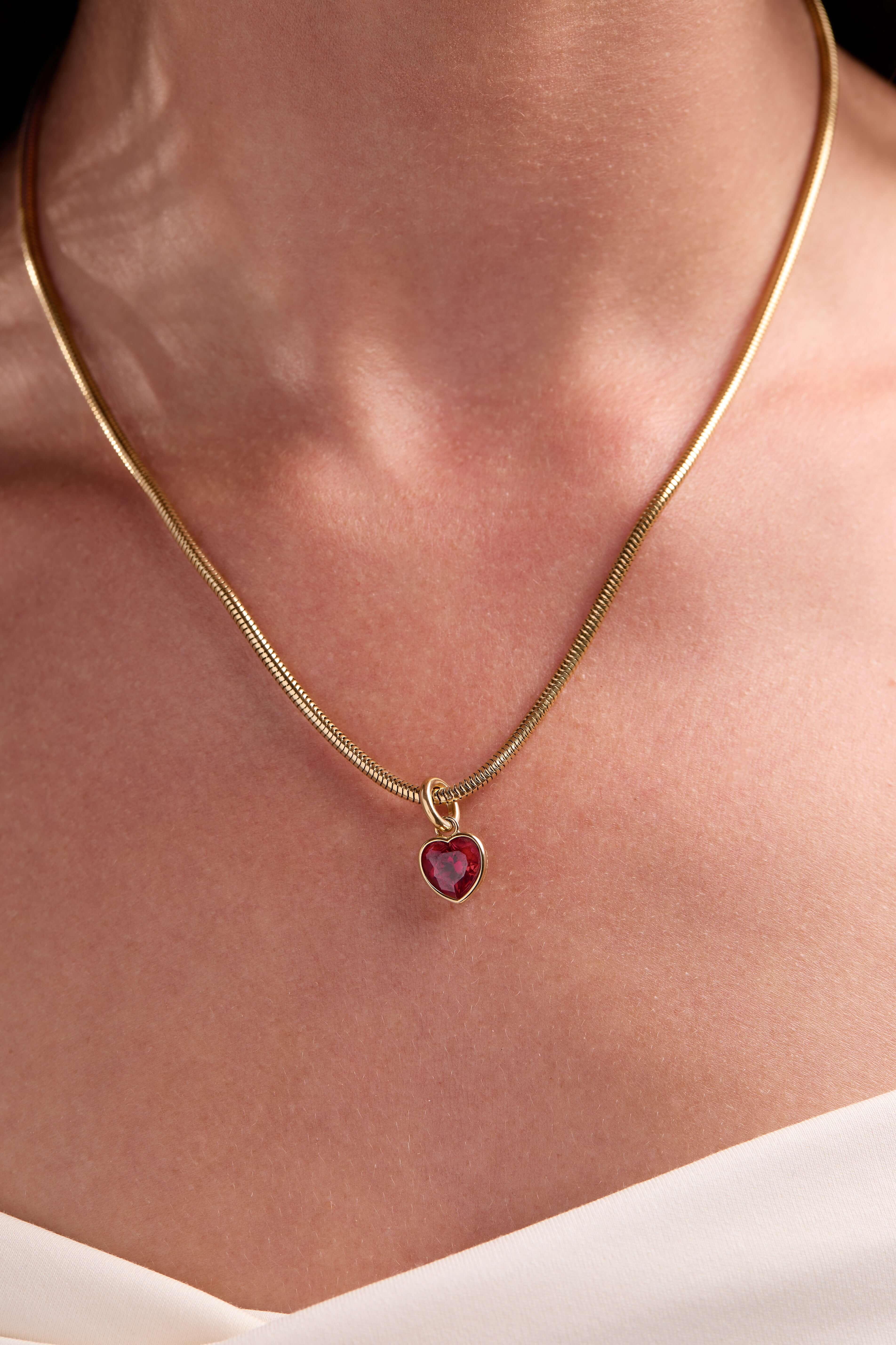 July 'Love' Heart Birthstone Charm, Charms & Pendants, $ 16.00, A Moment Of Now™