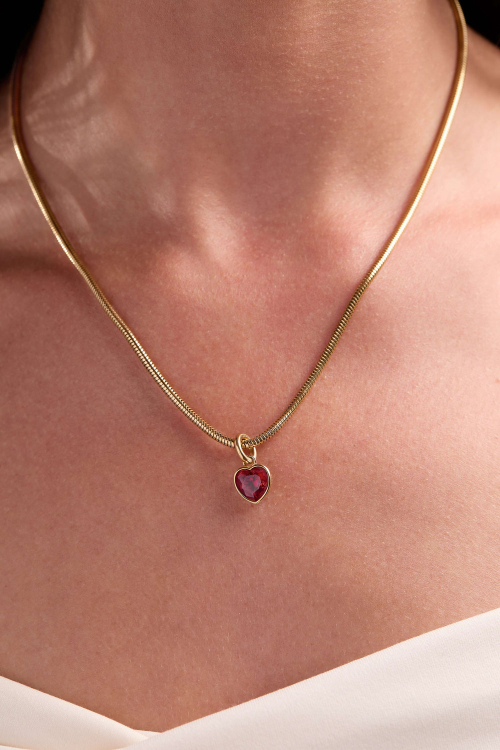 July 'Love' Heart Birthstone Charm, Charms & Pendants, $ 16.00, A Moment Of Now™