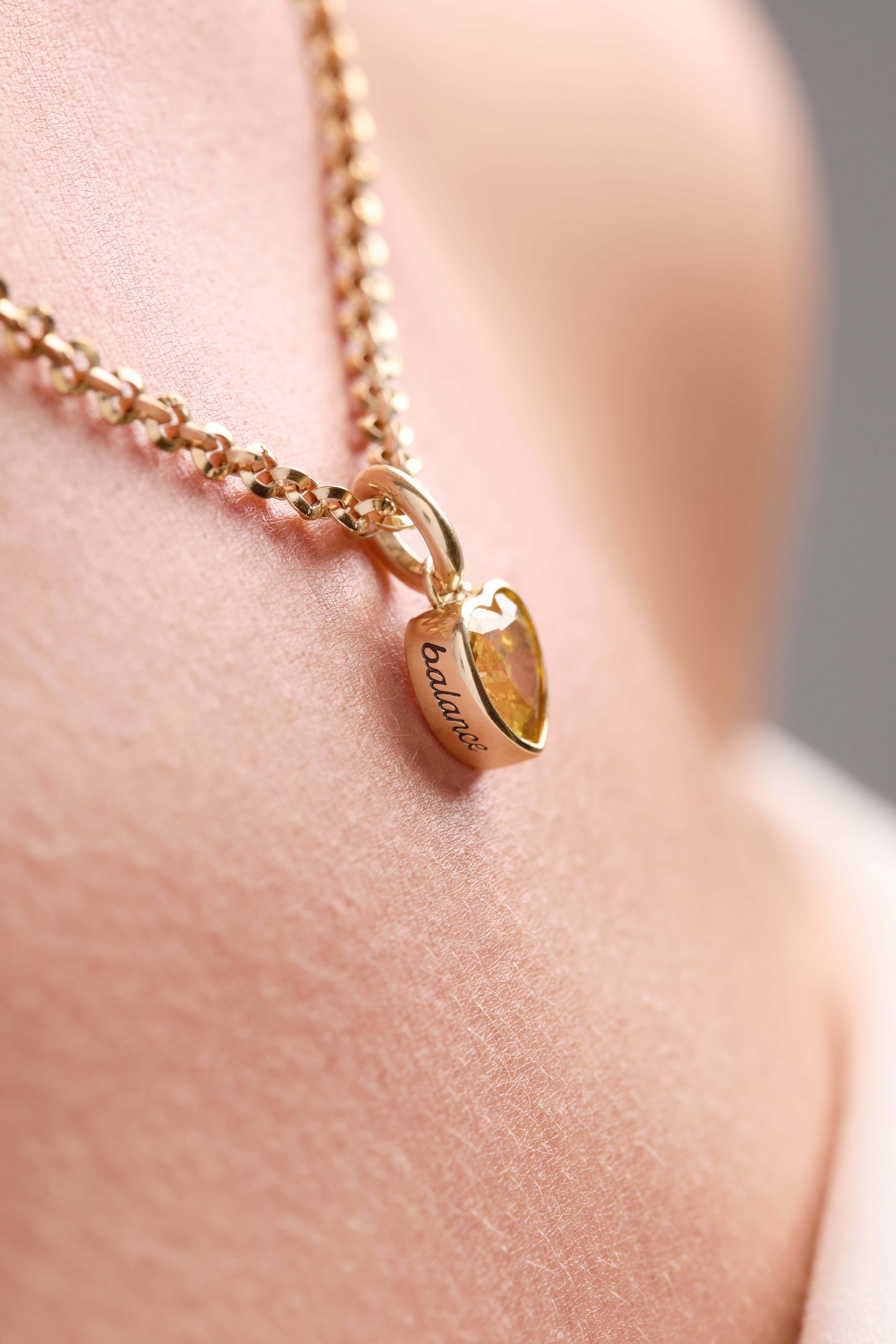 November 'Balance' Heart Birthstone Charm, Charms & Pendants, $ 16.00, A Moment Of Now™