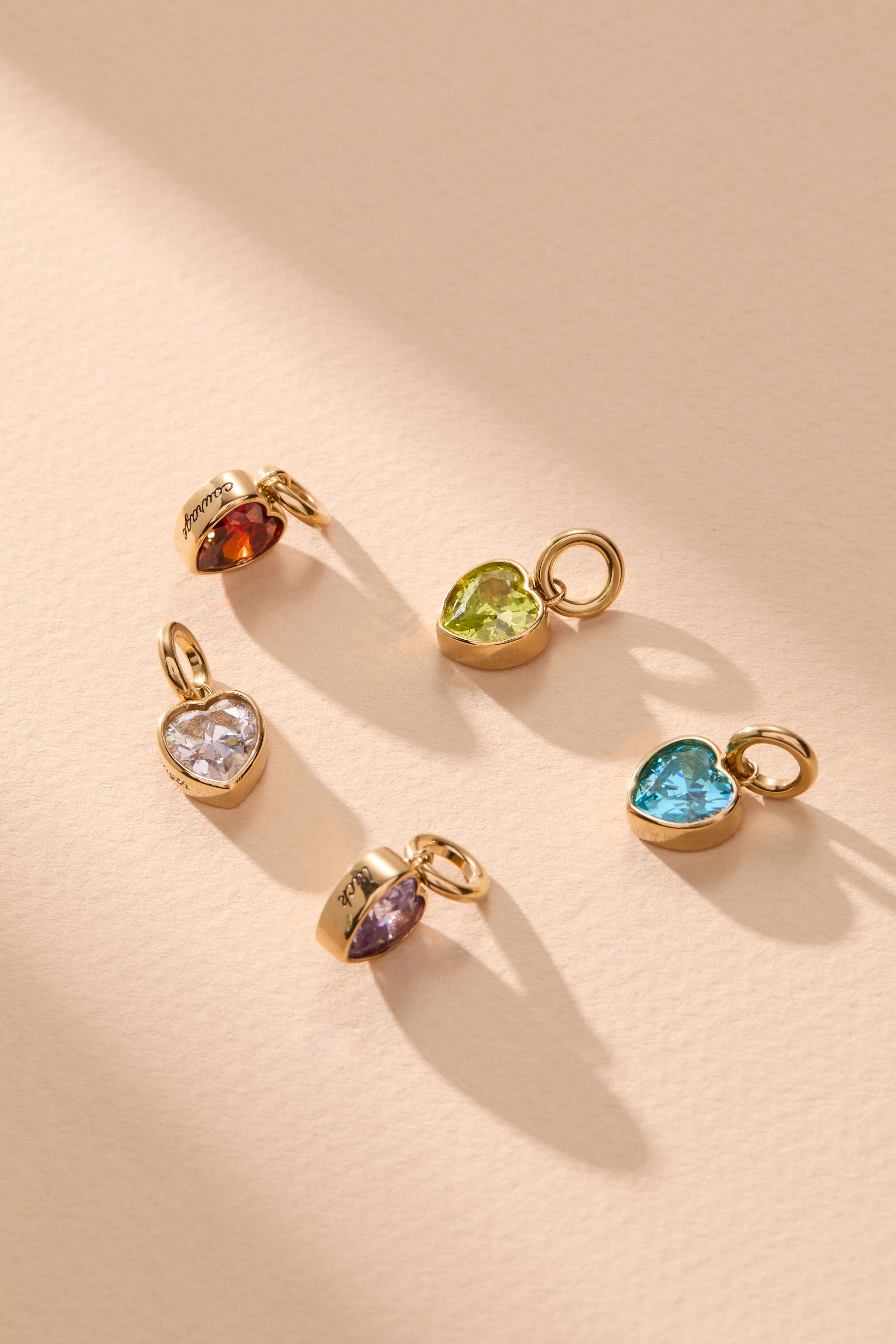 January 'Courage' Heart Birthstone Charm, Charms & Pendants, $ 16.00, A Moment Of Now™