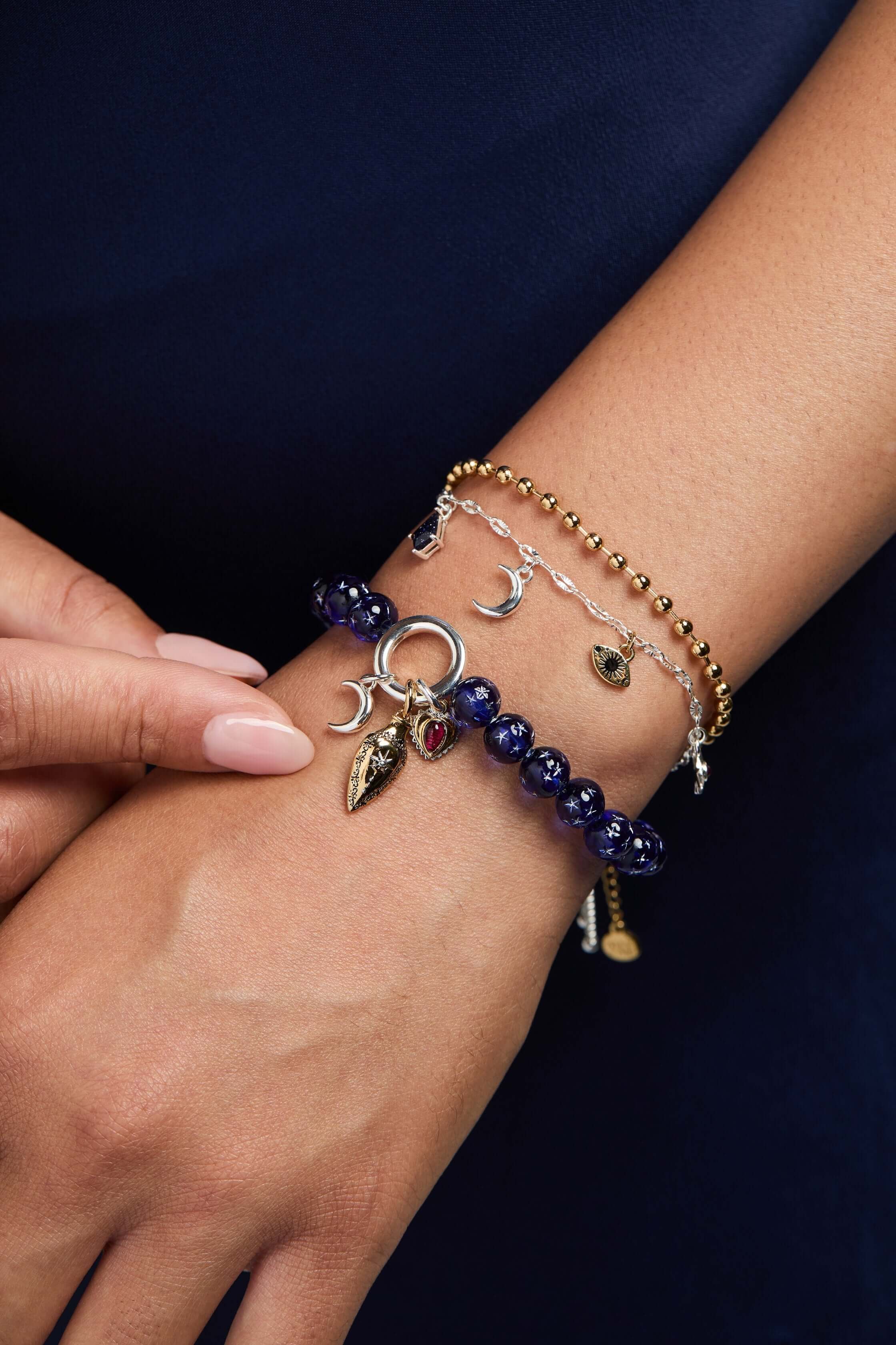 Moon Magic 2 Row Charm Bracelet, Bracelets, $ 48.00, A Moment Of Now™