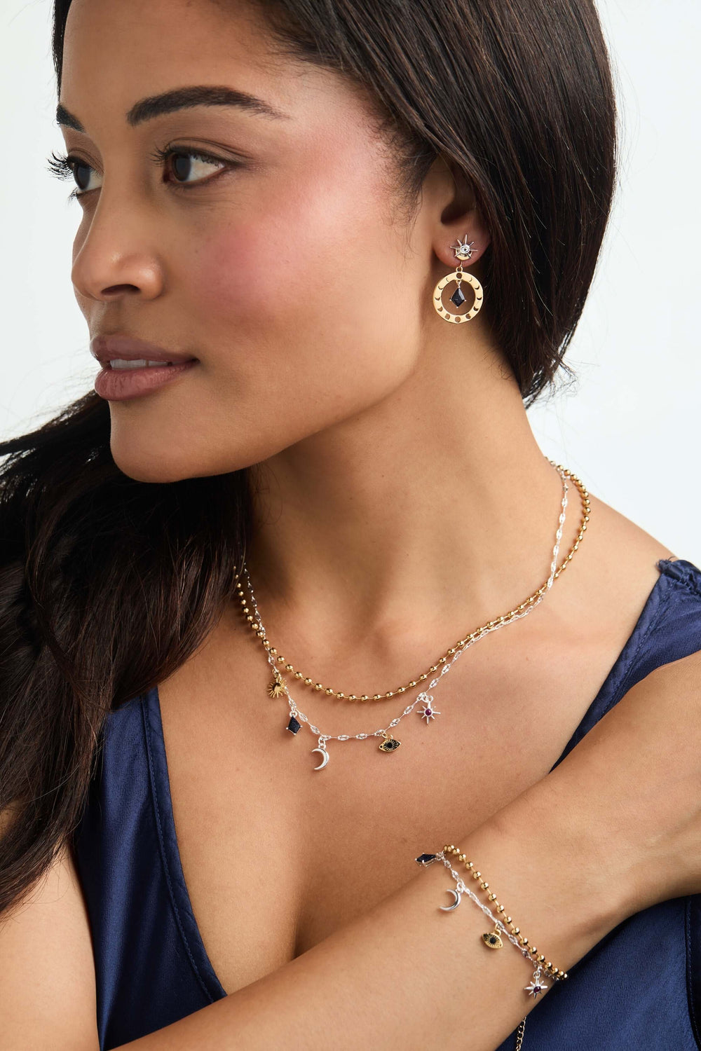 Moon Phase Statement Earring, Earrings, $ 29.90, A Moment Of Now™