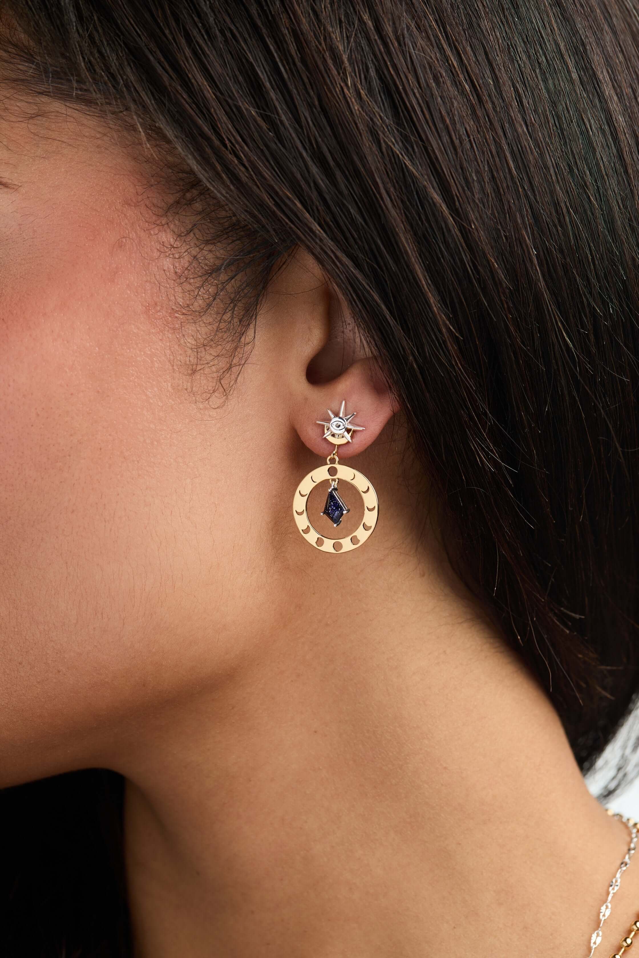 Moon Phase Statement Earring, Earrings, $ 29.90, A Moment Of Now™