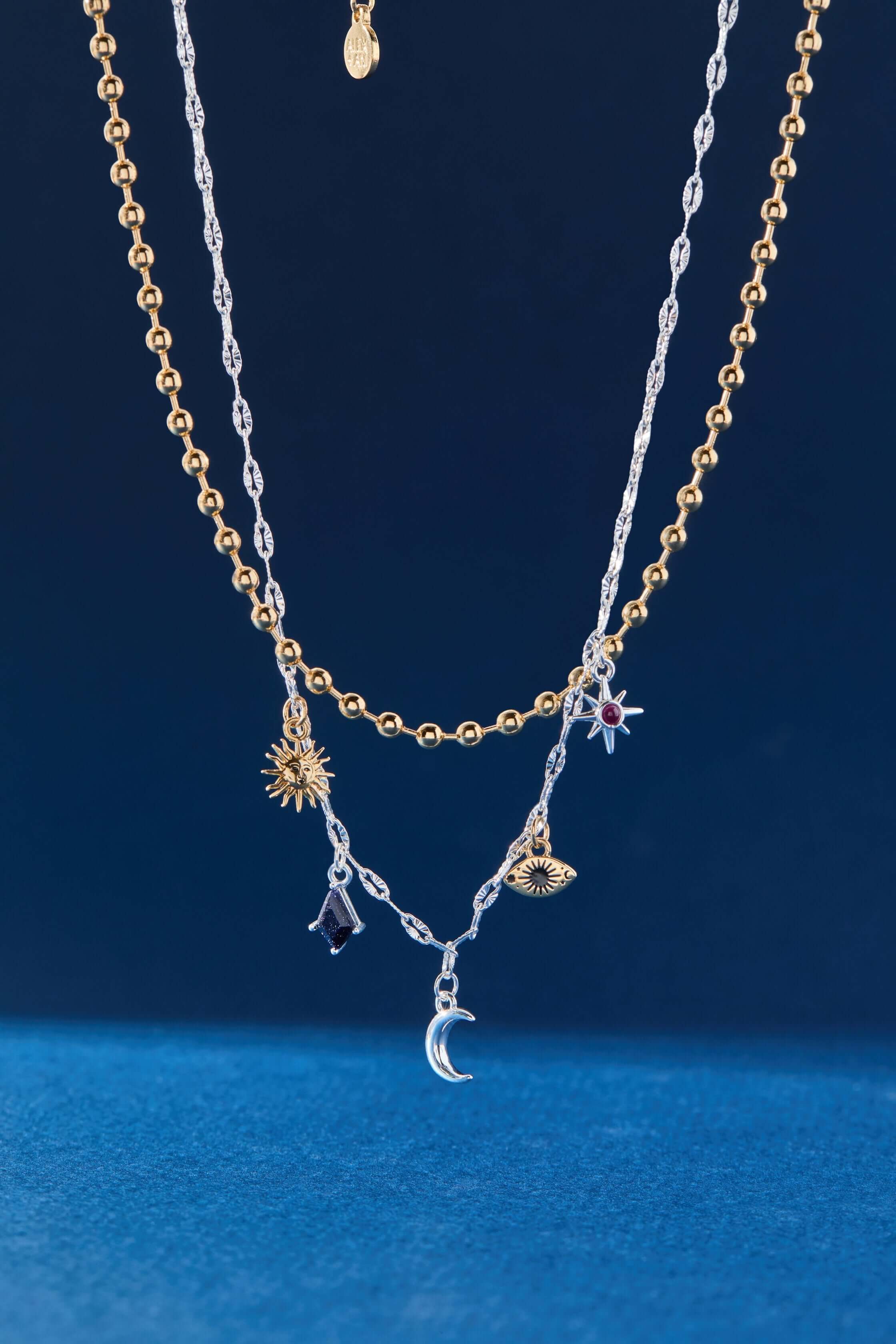 Moon Magic 2 Row Charm Necklace, Necklaces, $ 68.00, A Moment Of Now™