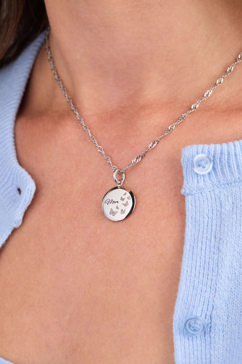 Mom Butterfly Disc Charm, Charms & Pendants, $ 18.00, A Moment Of Now™