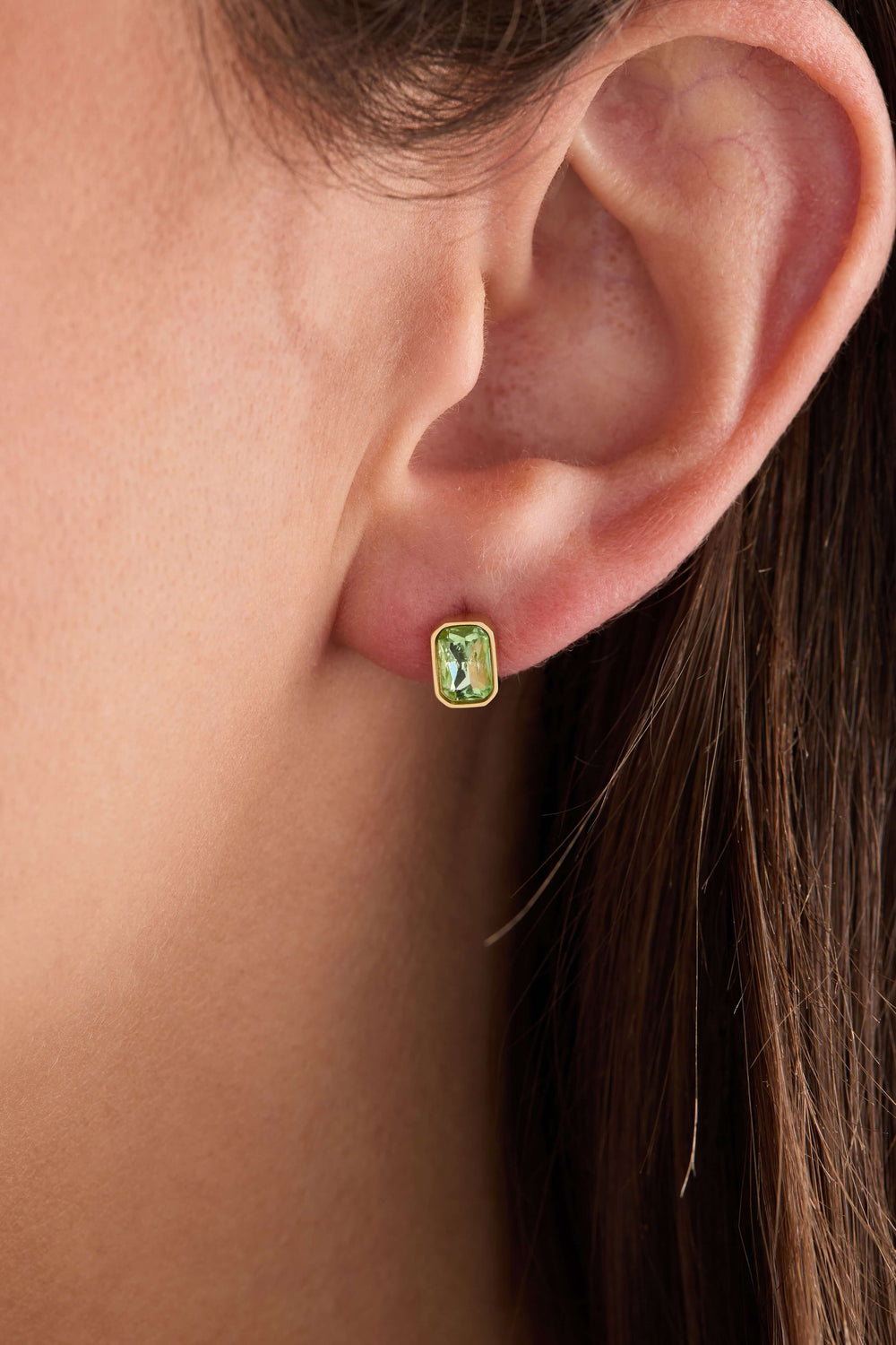 August Emerald-Cut Birthstone Stud Earrings, Earrings, $ 28.00, A Moment Of Now™