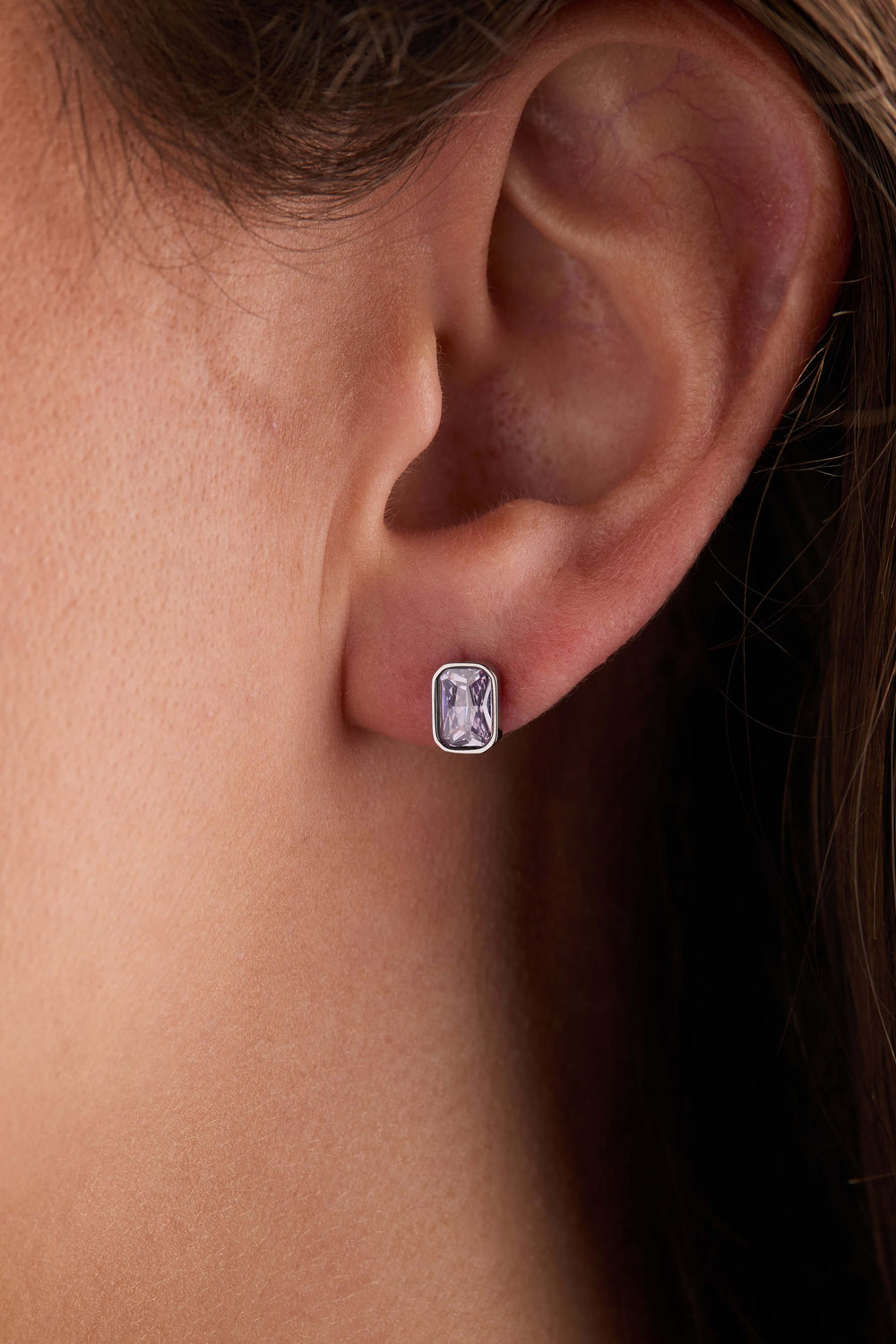 June Emerald-Cut Birthstone Stud Earrings, Earrings, $ 28.00, A Moment Of Now™