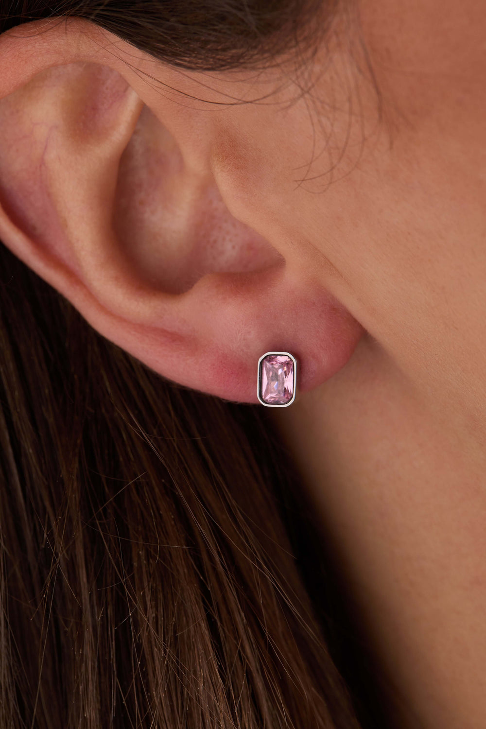 October Emerald-Cut Birthstone Stud Earrings, Earrings, $ 28.00, A Moment Of Now™