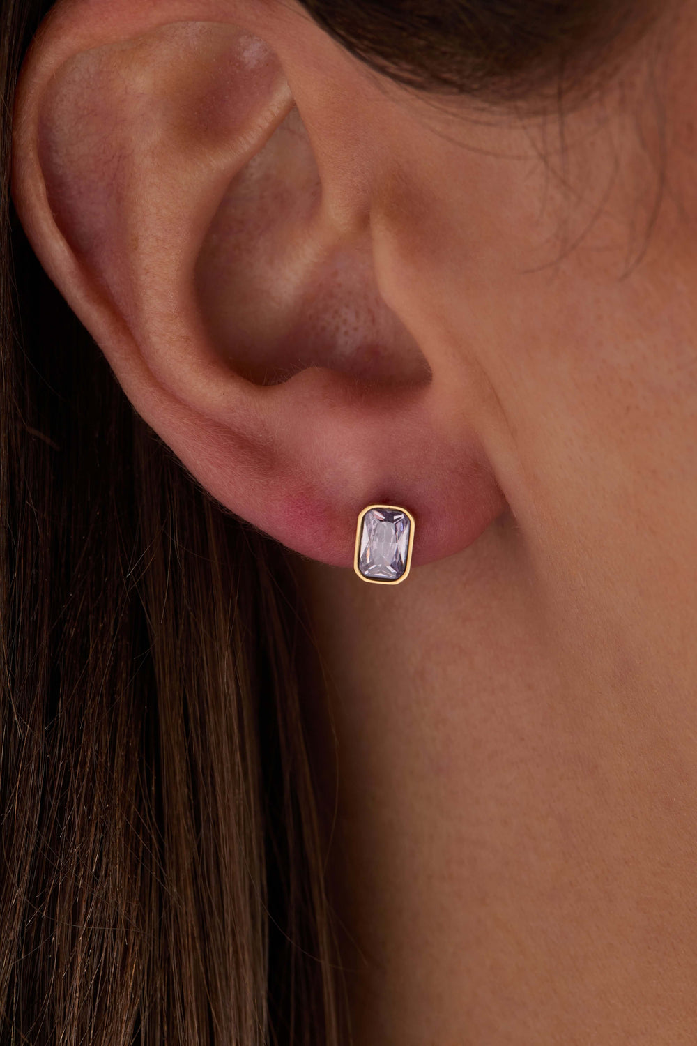 June Emerald-Cut Birthstone Stud Earrings, Earrings, $ 28.00, A Moment Of Now™