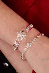 Crystal Snowflake Cuff Bracelet, Bracelets, $ 48.00, A Moment Of Now™