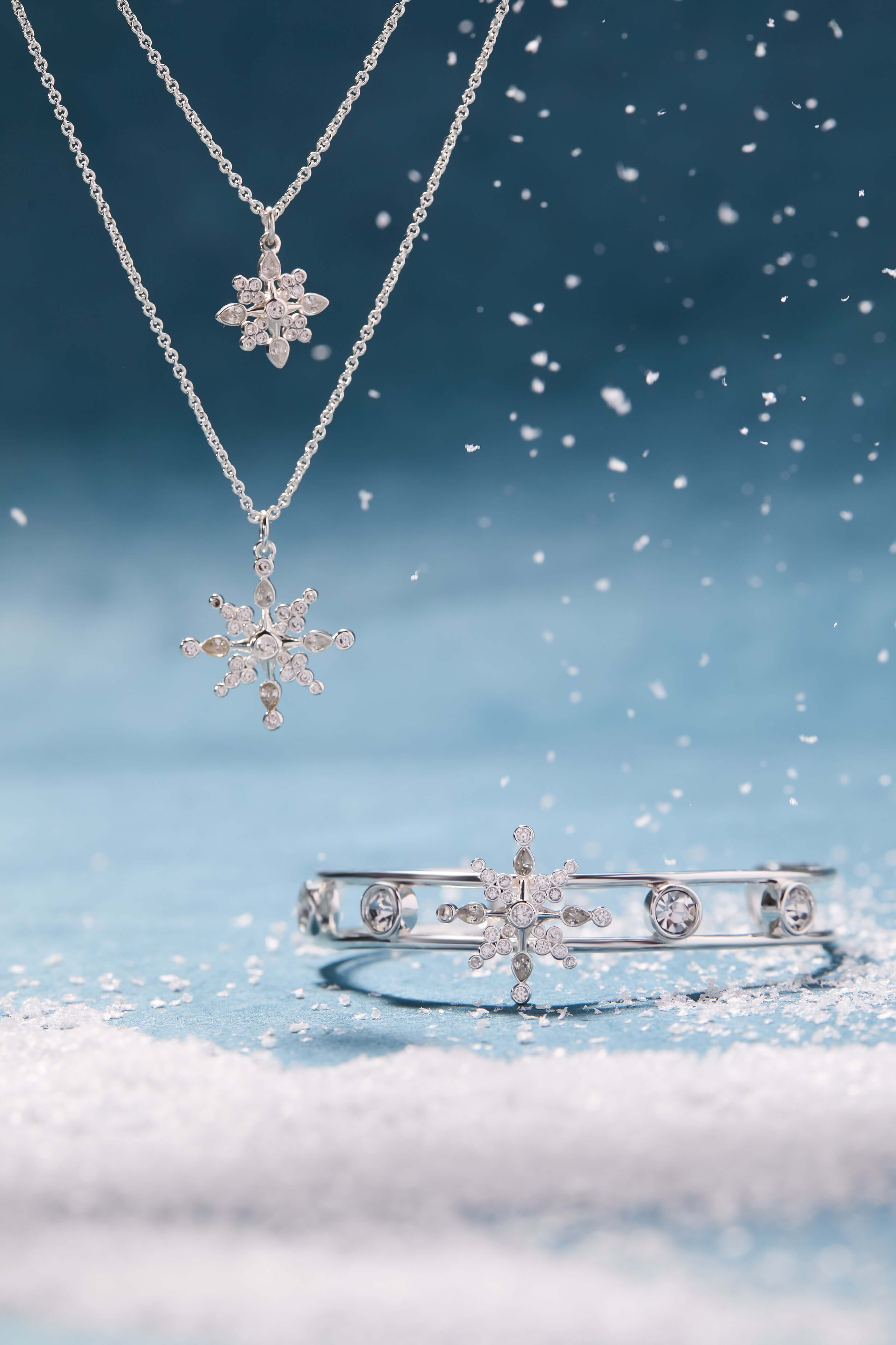 Crystal Snowflake Cuff Bracelet, Bracelets, $ 48.00, A Moment Of Now™