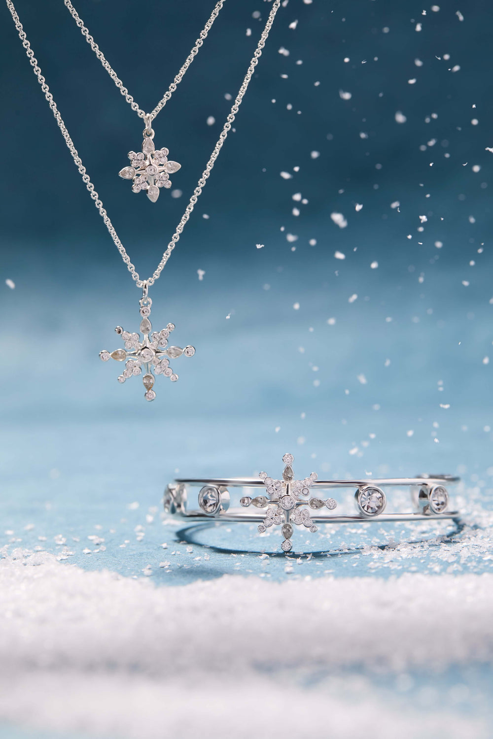 Crystal Snowflake Cuff Bracelet, Bracelets, $ 48.00, A Moment Of Now™