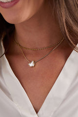 Pearlized Dove 'Peace' Slider Necklace, Necklaces, $ 44.00, A Moment Of Now™