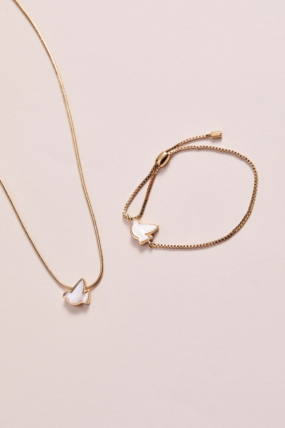 Pearlized Dove 'Peace' Slider Necklace, Necklaces, $ 44.00, A Moment Of Now™
