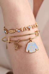 Hanukkah 'Let's Get Lit' Ugly Sweater & Menorah Bangle, Bracelets, $ 34.00, A Moment Of Now™