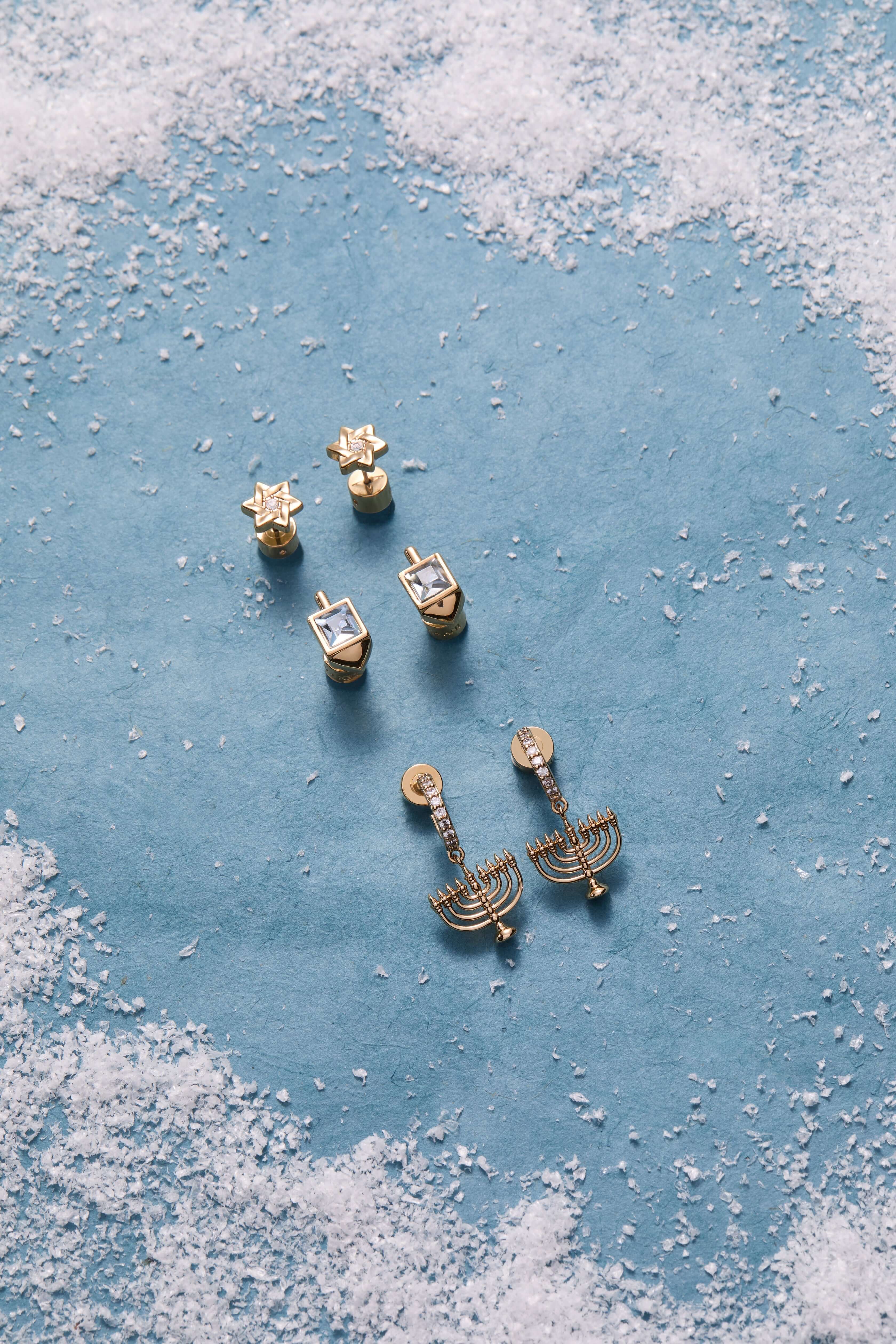 Hanukkah Stud Set, Earrings, $ 58.00, A Moment Of Now™