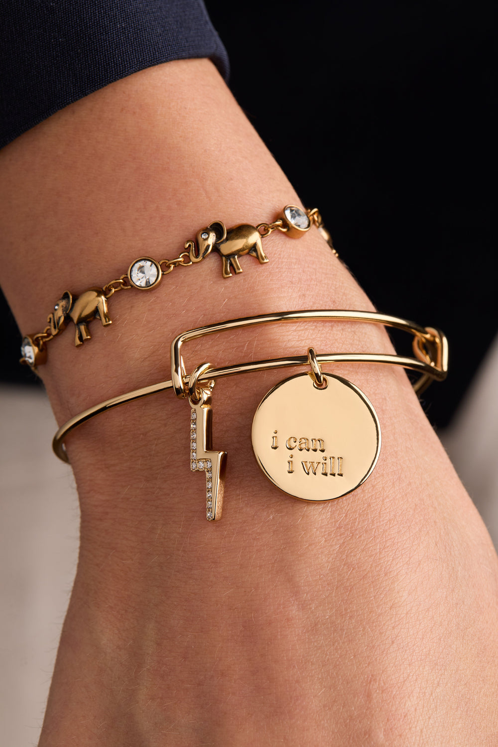 Elephant Crystal Bolo Bracelet, Bracelets, $ 38.00, A Moment Of Now™