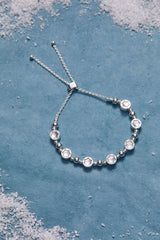Crystal Snowflake Beaded Bolo Bracelet, Bracelets, $ 44.00, A Moment Of Now™
