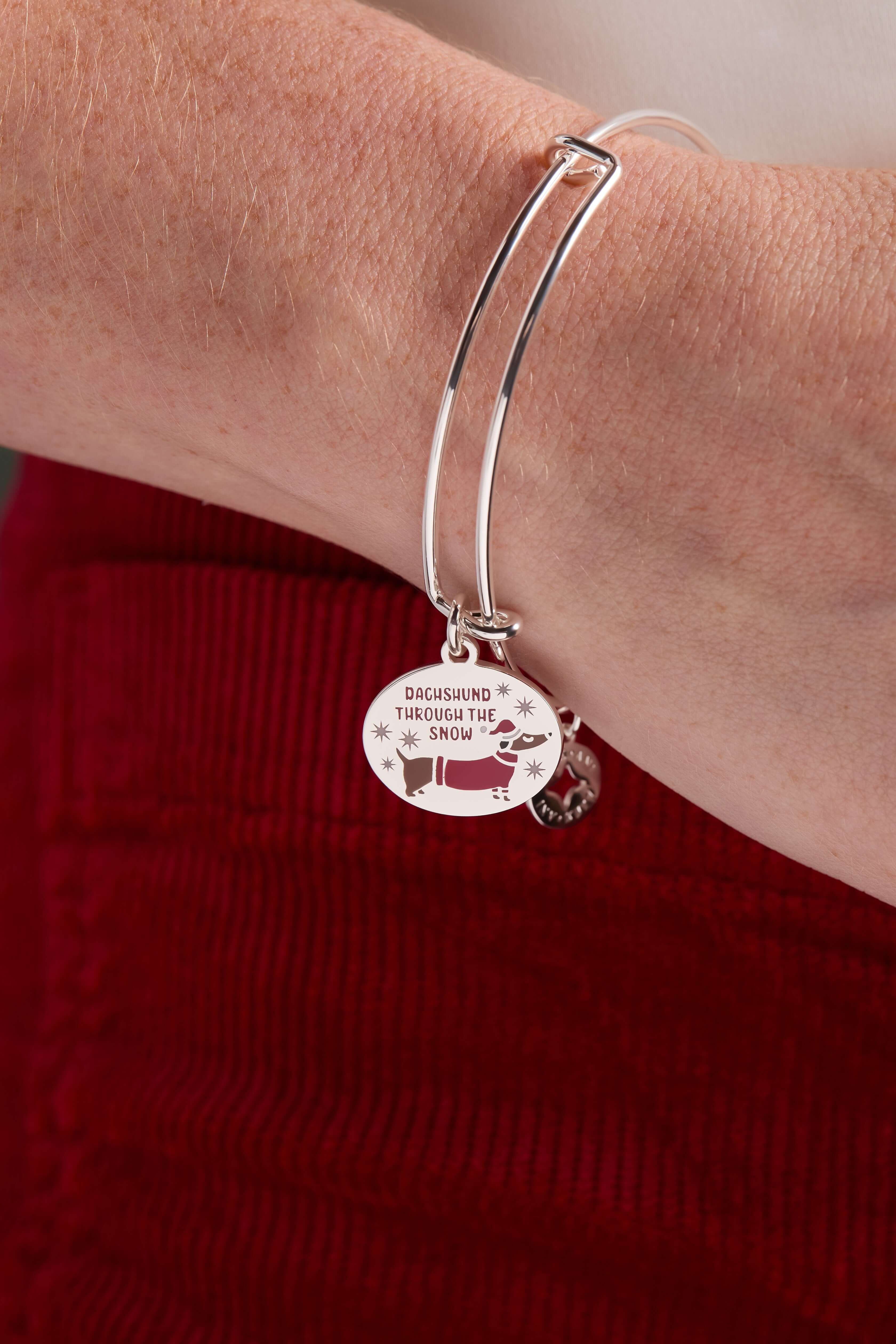 'Dachshund Through The Snow' Dog Charm Bangle, Bracelets, $ 28.00, A Moment Of Now™