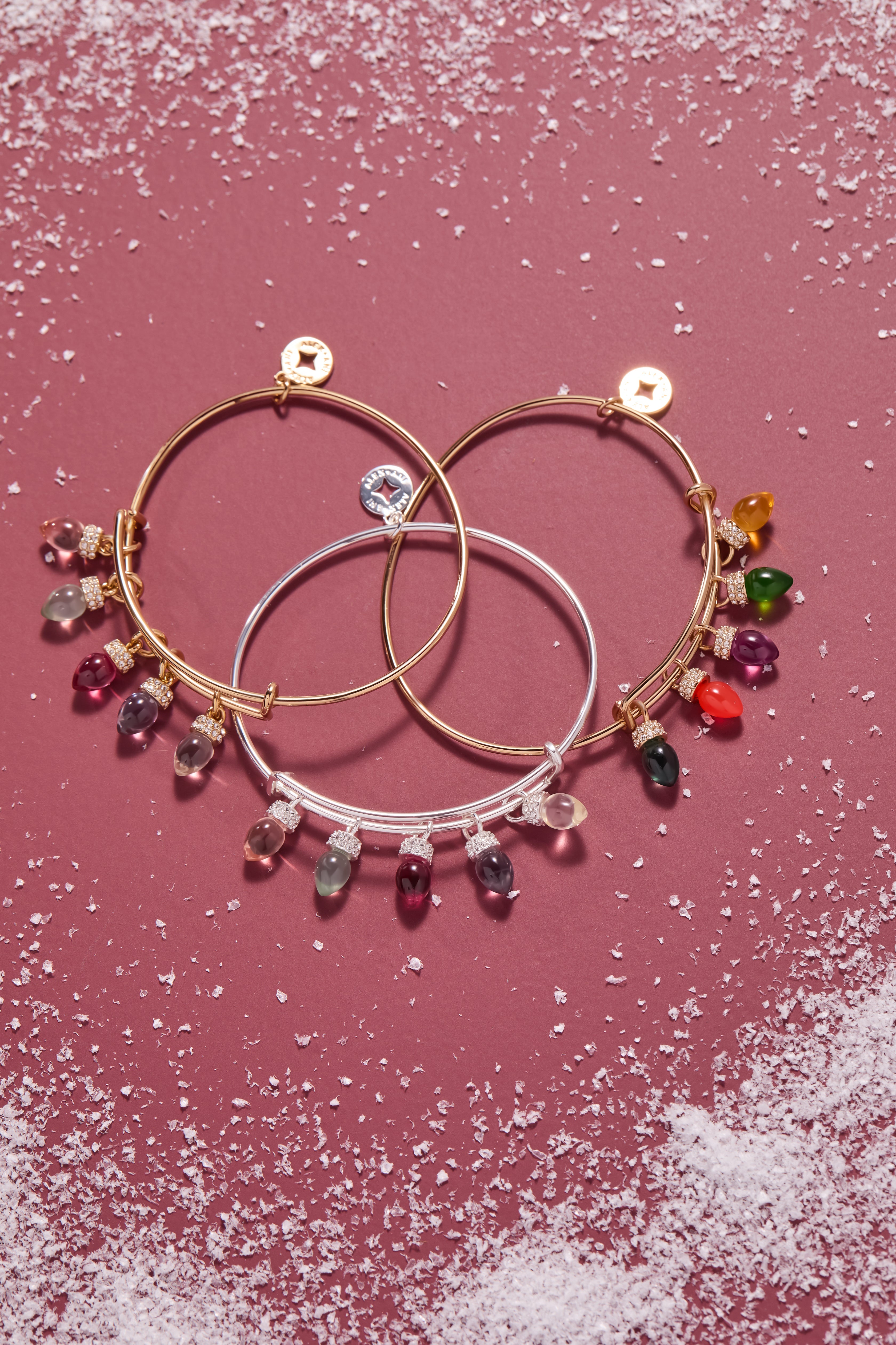 Christmas Light Bulb Charm Bangle, Bracelets, $ 44.00, A Moment Of Now™