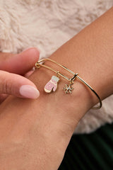 Winter Wonderland Mitten and Snowflake Charm Bangle, Bracelets, $ 34.00, A Moment Of Now™