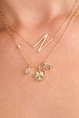 Virgo Zodiac Charm Cluster Necklace