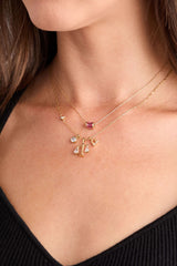 Libra Zodiac Charm Cluster Necklace, Necklaces, $ 54.00, A Moment Of Now™