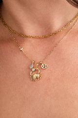 Cancer Zodiac Charm Cluster Necklace, Necklaces, $ 54.00, A Moment Of Now™