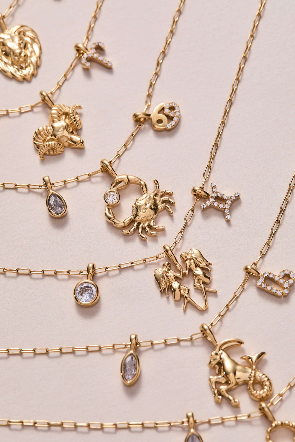 Gemini Zodiac Charm Cluster Necklace, Necklaces, $ 54.00, A Moment Of Now™