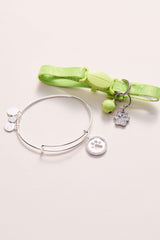 Paw Print Bangle & Pet Collar Charm Set of 2, Bracelets, $ 44.00, A Moment Of Now™